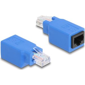 Delock - Rollover-adapter - Blauw - RJ45 naar Stopcontact - Netwerkadapter
