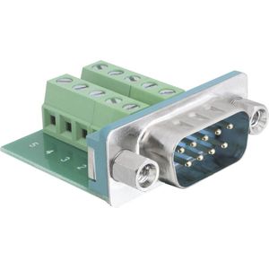 Seriële RS232 connector 9-pins SUB-D (m) - 10-pins Terminal Block / schroeven
