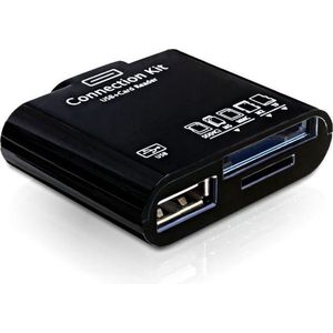Delock Aansluitkit mobiel USB+Cardlezer (Samsung Tablet) zwart (USB 2.0), Geheugenkaartlezer, Zwart