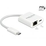 Delock - 65402 - Netwerkadapter - Wit - USB-C - RJ45