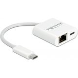 Delock - 65402 - Netwerkadapter - Wit - USB-C - RJ45