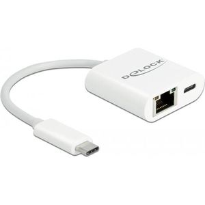 Delock - 65402 - Netwerkadapter - Wit - USB-C - RJ45