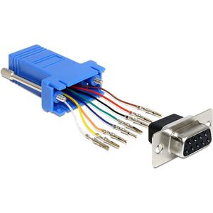 Adapter 9 polig Sub D Bu > RJ45 BU Montagesatz - Delock