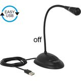 Delock - 65871 - USB Zwanenhalsmicrofoon - Zwart - Unidirectioneel, Mute-knop, LED-indicator