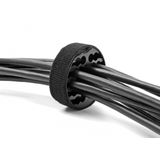 Delock - Kabelorganisator - Zwart - Met Haak-en-Lus Kabelbinding - 24 Kabelinvoeren