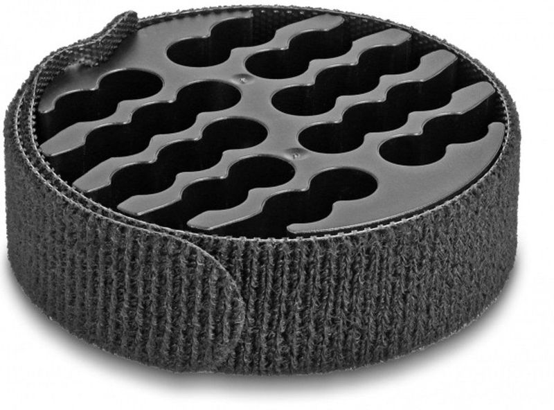 Delock - Kabelorganisator - Zwart - Met Haak-en-Lus Kabelbinding - 24 Kabelinvoeren