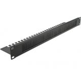 Delock - Penseelstrip - Zwart - Voor Montage in 19 Netwerkkast