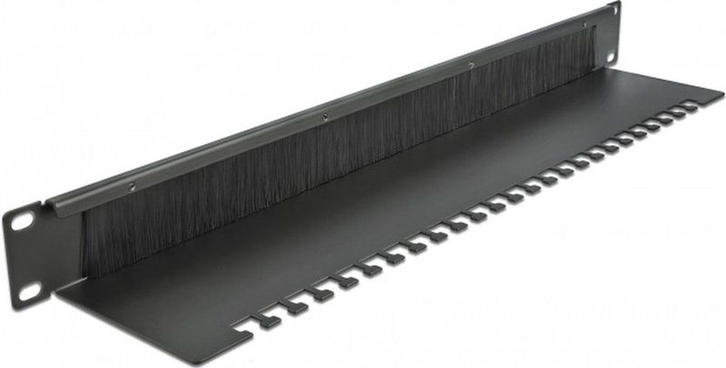 Delock - Penseelstrip - Zwart - Voor Montage in 19 Netwerkkast