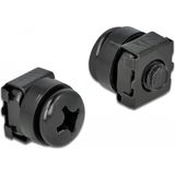 Delock - Bevestigingsset - Zwart - Staal en Kunststof - 20 x Schroef, 20 x Cage Moer, 20 x Ring