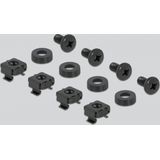 Delock - 19 Inch Kabelbeheerrouteringspaneel - Zwart - 4 Openingen - Metaal