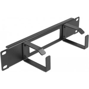 Delock - Routingpaneel - Zwart - 10 inch - 1U met 2 Haken