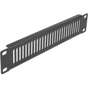 Delock - 10 inch - Netwerkkast Paneel - Zwart - 1U met Ventilatiesleuven
