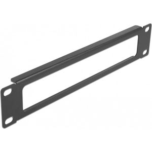 Kabeldoorvoerpaneel - Zwart - 10 Inch - 1U - Metalen Behuizing