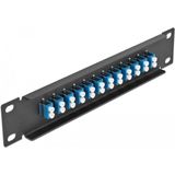 Delock - Patch Panel - 10 Inch - 12 Poorten - LC Duplex - Blauw - Zwart