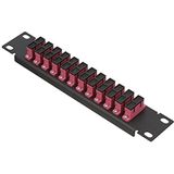 Delock - 10 Inch Glasvezel Patch Panel - 12 Poort SC Duplex - Violet - Zwart - Metaal