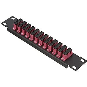 Delock - 10 Inch Glasvezel Patch Panel - 12 Poort SC Duplex - Violet - Zwart - Metaal