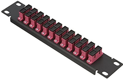 Delock - 10 Inch Glasvezel Patch Panel - 12 Poort SC Duplex - Violet - Zwart - Metaal