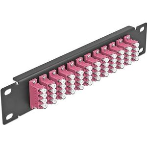Delock - 10 Inch - Patch Panel - Zwart - 12 Poorten LC Quad