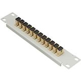 Delock - 10 Inch Glasvezel Patch Panel - 12 Poorten SC Simplex - Beige - Metaal - 1U