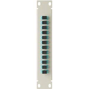Delock - 10" LWL Patchpanel - Aqua - 12 Poorten SC Simplex - Keramische Behuizing
