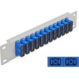 Delock - 10 inch - LWL Patchpanel - Blauw - 12 Poorten SC Duplex