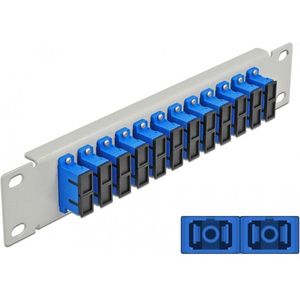 Delock - 10 inch - LWL Patchpanel - Blauw - 12 Poorten SC Duplex