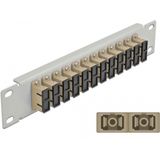 Delock - 10 inch - LWL Patchpanel - Beige - 12 Poorten SC Duplex
