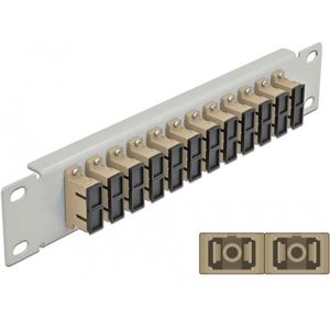 Delock - 10 inch - LWL Patchpanel - Beige - 12 Poorten SC Duplex