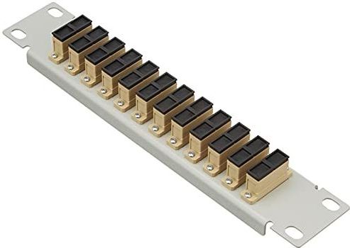 10 inch glasvezel patch panel 12 poort SC duplex beige 1u grijs