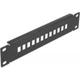 Delock - 10" LWL Patchpanel - 12 Poort - SC Simplex / LC Duplex - Zwart