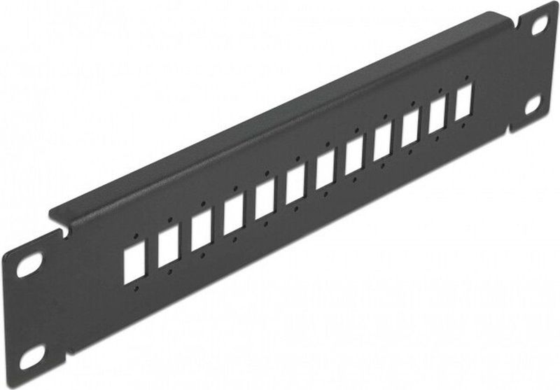 Delock - 10" LWL Patchpanel - 12 Poort - SC Simplex / LC Duplex - Zwart