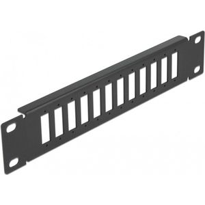 Delock - 10 Inch Vezel Optisch Patchpaneel - Zwart - 12 Installatieruimtes