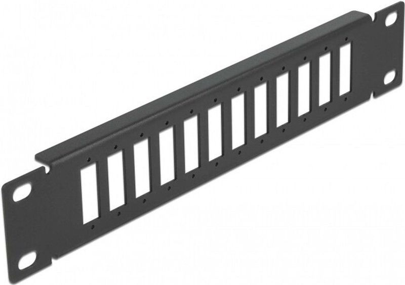 Delock - 10 Inch Vezel Optisch Patchpaneel - Zwart - 12 Installatieruimtes