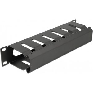 Delock - 66843 - Kabelmanagementpaneel - Zwart - Voor 10" Netwerk Kast