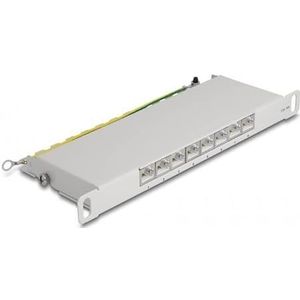Patch Panel - 10 Inch - CAT6a - 8x RJ45 Aansluitingen - Robuuste Metalen Behuizing