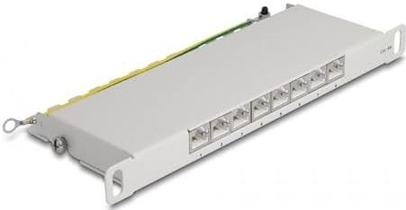 Patch Panel - 10 Inch - CAT6a - 8x RJ45 Aansluitingen - Robuuste Metalen Behuizing
