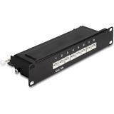 Patch Panel - CAT6a - 10 Inch - 8x RJ45 - STP - 1U