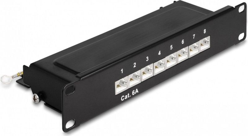 Patch Panel - CAT6a - 10 Inch - 8x RJ45 - STP - 1U