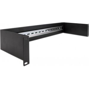DELOCK 19 Hutschienenpanel 2 HE zwart
