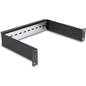 Delock - DIN Rail Paneel - Zwart - 1U - Voor Montage in 10 Kast