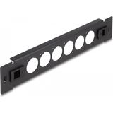 Patch Panel - Zwart - Metaal - Geschikt voor 10 Inch Rack - 6 D-type Openingen