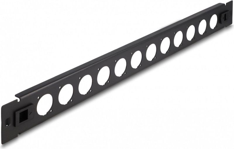 Delock - Patch Panel - Zwart - 19 Inch - Voor 12 D-Type Modules