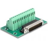 Delock - Terminalblokadapter - D-sub 25 Pin Mannelijk - Geschikt voor 24 tot 12 AWG