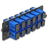 Glasvezeladapterpaneel Sc simplex UPC 12 poortblauw