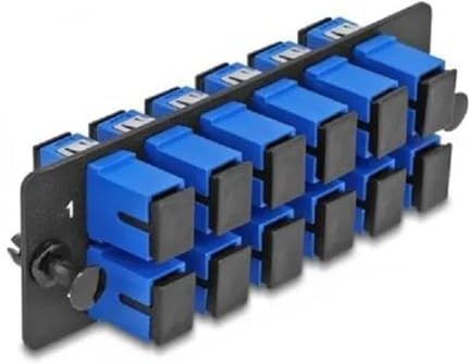 Glasvezeladapterpaneel Sc simplex UPC 12 poortblauw