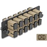 Glasvezeladapterpaneel Sc simplex om1 / om2 12 poort beige