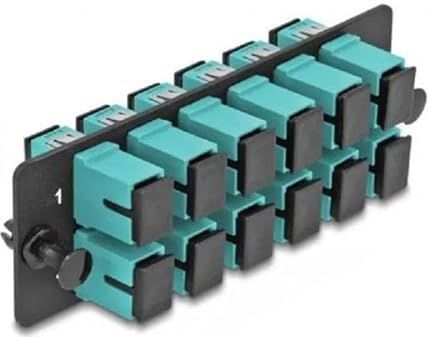 Glasvezeladapterpaneel Sc simplex OM4 12 Port Aqua