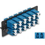 Glasvezeladapterpaneel LC duplex UPC 12 poortblauw