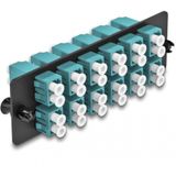 Glasvezeladapterpaneel LC duplex OM4 12 Port Aqua