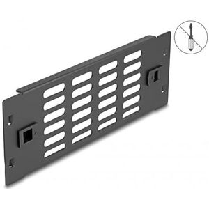 10 inch ventilatiepaneel | toolfree | 2U | zwart